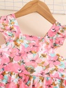 Vestido de Princesa con Flores y Mangas de Vuelo Luxeira