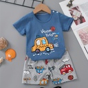 Conjunto de Camiseta y Short con Estampado de Carros Luxeira