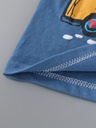 Conjunto de Camiseta y Short con Estampado de Carros Luxeira
