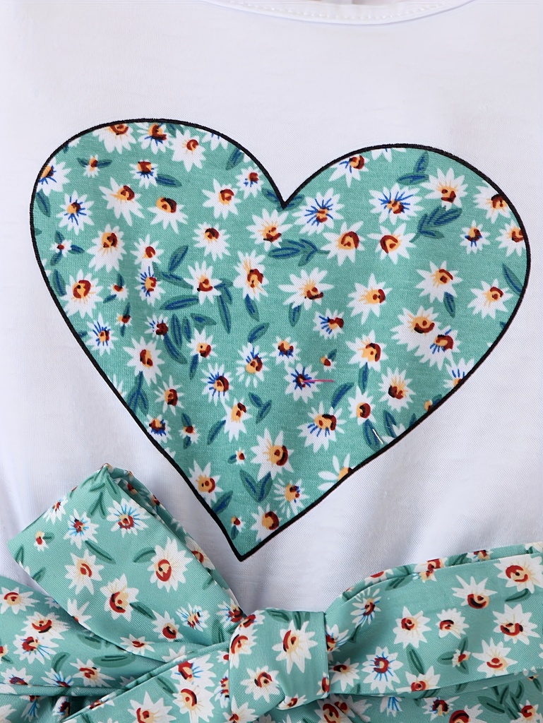 Enterizo Floral Sin Mangas con Estampado de Corazón Luxeira