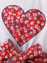 Enterizo Floral Sin Mangas con Estampado de Corazón Luxeira