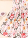 Vestido de Princesa con Estampado de Mariposas y Flores Luxeira