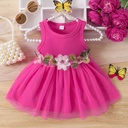 Vestido de Malla con Bordado de Flores Luxeira