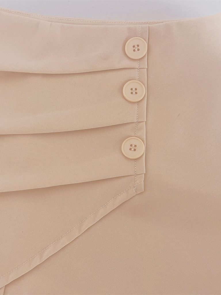 Short Casual con Diseño Fruncido Luxeira