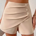 Short Casual con Diseño Fruncido Luxeira