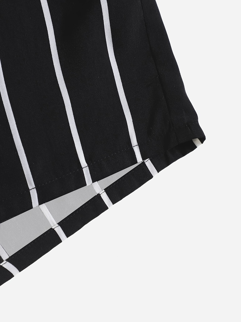 Short Holgado a Rayas con Cinturón Luxeira