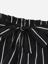 Short Holgado a Rayas con Cinturón Luxeira