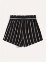 Short Holgado a Rayas con Cinturón Luxeira