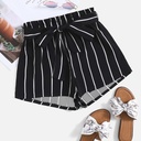 Short Holgado a Rayas con Cinturón Luxeira