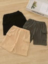 Short Cargo con Cintura Elástica y Bolsillos Grandes Luxeira