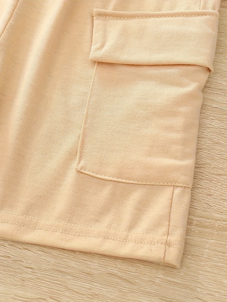 Short Cargo con Cintura Elástica y Bolsillos Grandes Luxeira