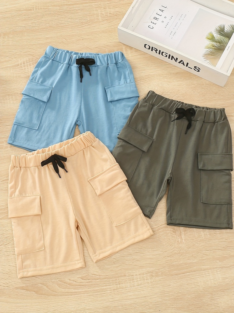 Short Cargo con Cintura Elástica y Bolsillos Grandes Luxeira