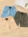 Short Cargo con Cintura Elástica y Bolsillos Grandes Luxeira