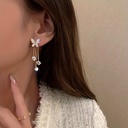 Pendientes Colgantes con Diseño de Mariposa y Circonita Brillante