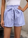 Short Casual con Rayas y Lazo Delantero Luxeira