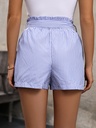 Short Casual con Rayas y Lazo Delantero Luxeira