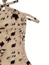 Vestido Elegante de Cuellocon Estampado Completo Luxeira
