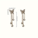 Pendientes Colgantes con Diseño de Mariposa y Circonita Brillante