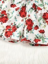Enterizo con Estampado de Rosas y Cinturón Luxeira