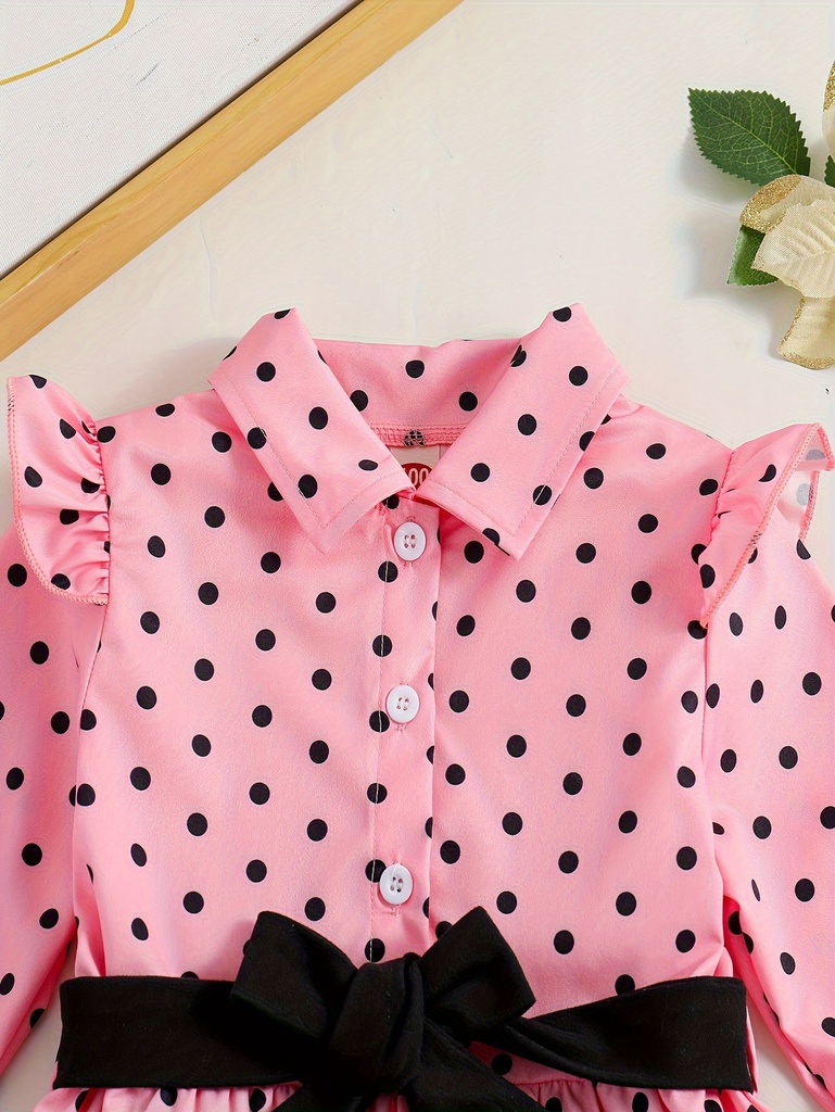 Conjunto Elegante de 2 Piezas con Estampado de Lunares  Luxeira