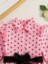 Conjunto Elegante de 2 Piezas con Estampado de Lunares  Luxeira