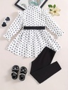 Conjunto Elegante de 2 Piezas con Estampado de Lunares  Luxeira