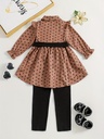 Conjunto Elegante de 2 Piezas con Estampado de Lunares  Luxeira