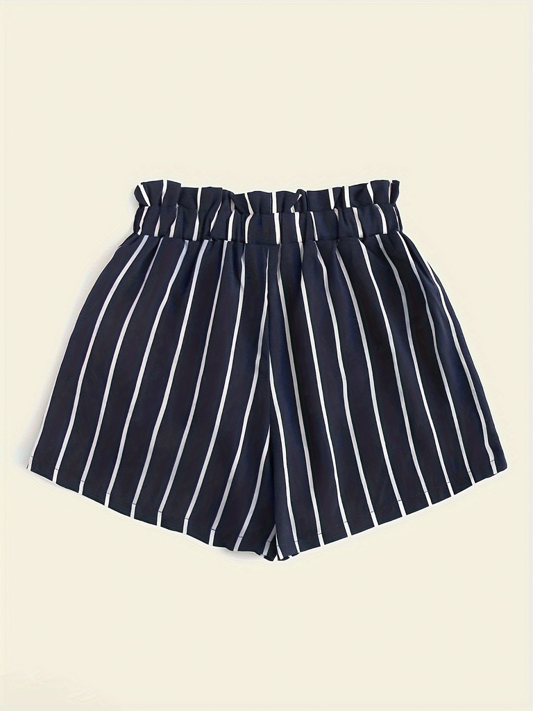 Short con Bolsillos de Rayas Luxeira