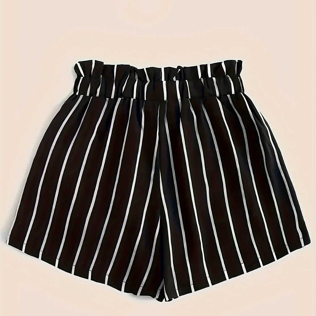 Short con Bolsillos de Rayas Luxeira