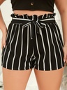 Short con Bolsillos de Rayas Luxeira