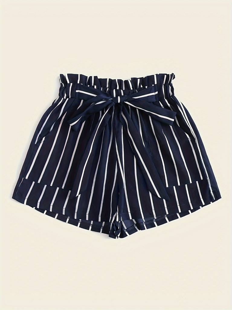 Short con Bolsillos de Rayas Luxeira