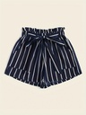Short con Bolsillos de Rayas Luxeira