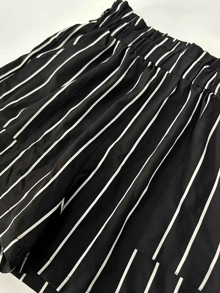 Short con Bolsillos de Rayas Luxeira