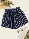 Short con Bolsillos de Rayas Luxeira