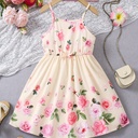 Vestido de Niña con Estampado de Flores Luxeira