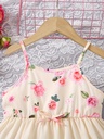 Vestido de Niña con Estampado de Flores Luxeira