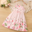 Vestido de Niña con Estampado de Flores Luxeira