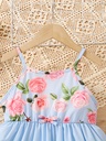 Vestido de Niña con Estampado de Flores Luxeira