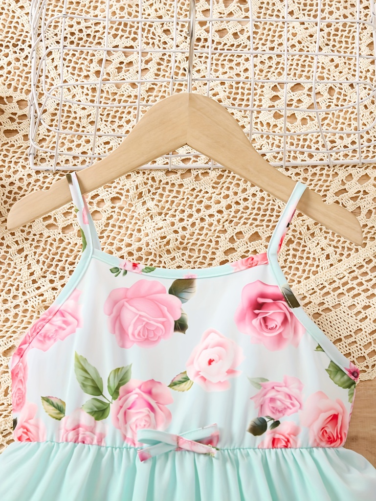 Vestido de Niña con Estampado de Flores Luxeira
