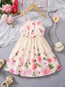 Vestido de Niña con Estampado de Flores Luxeira