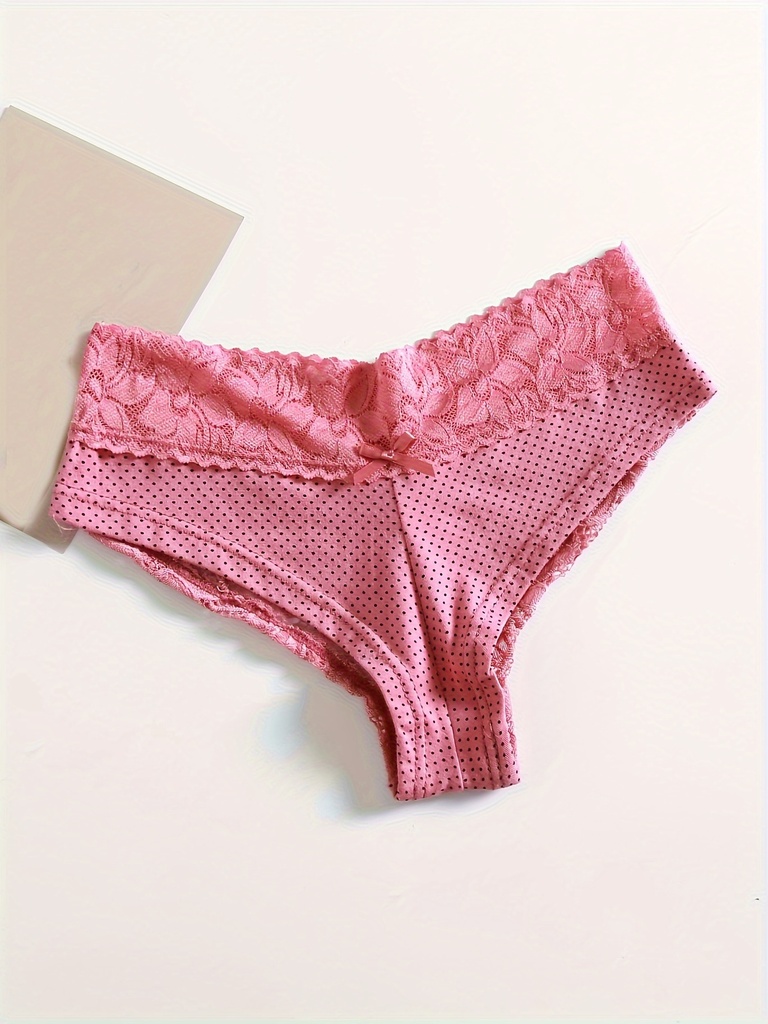 Panty de Encaje con Diseño de Lunares Luxeira