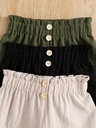 Short Casual de Cintura Fruncida Luxeira