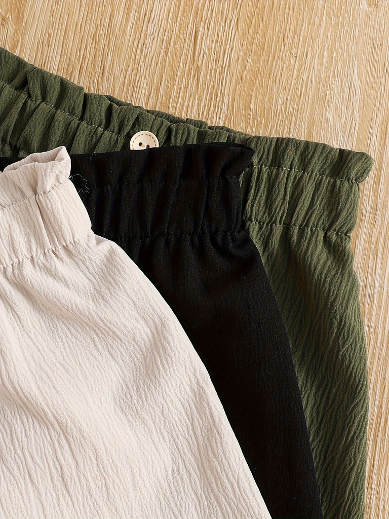 Short Casual de Cintura Fruncida Luxeira