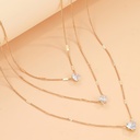 Collar de 3 Capas con Colgantes de Corazón, Estrella y Gota de Lágrima