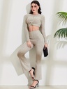 Conjunto Casual: Top de Manga Larga y Pantalón Acanalado Luxeira