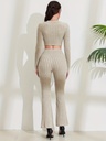 Conjunto Casual: Top de Manga Larga y Pantalón Acanalado Luxeira
