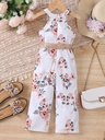 Enterizo de Verano con Estampado Floral, Cuello Halter y Cinturón Luxeira