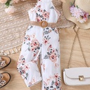 Enterizo de Verano con Estampado Floral, Cuello Halter y Cinturón Luxeira