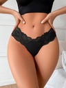 Tanga de Encaje Floral Luxeira