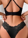 Tanga de Encaje Floral Luxeira